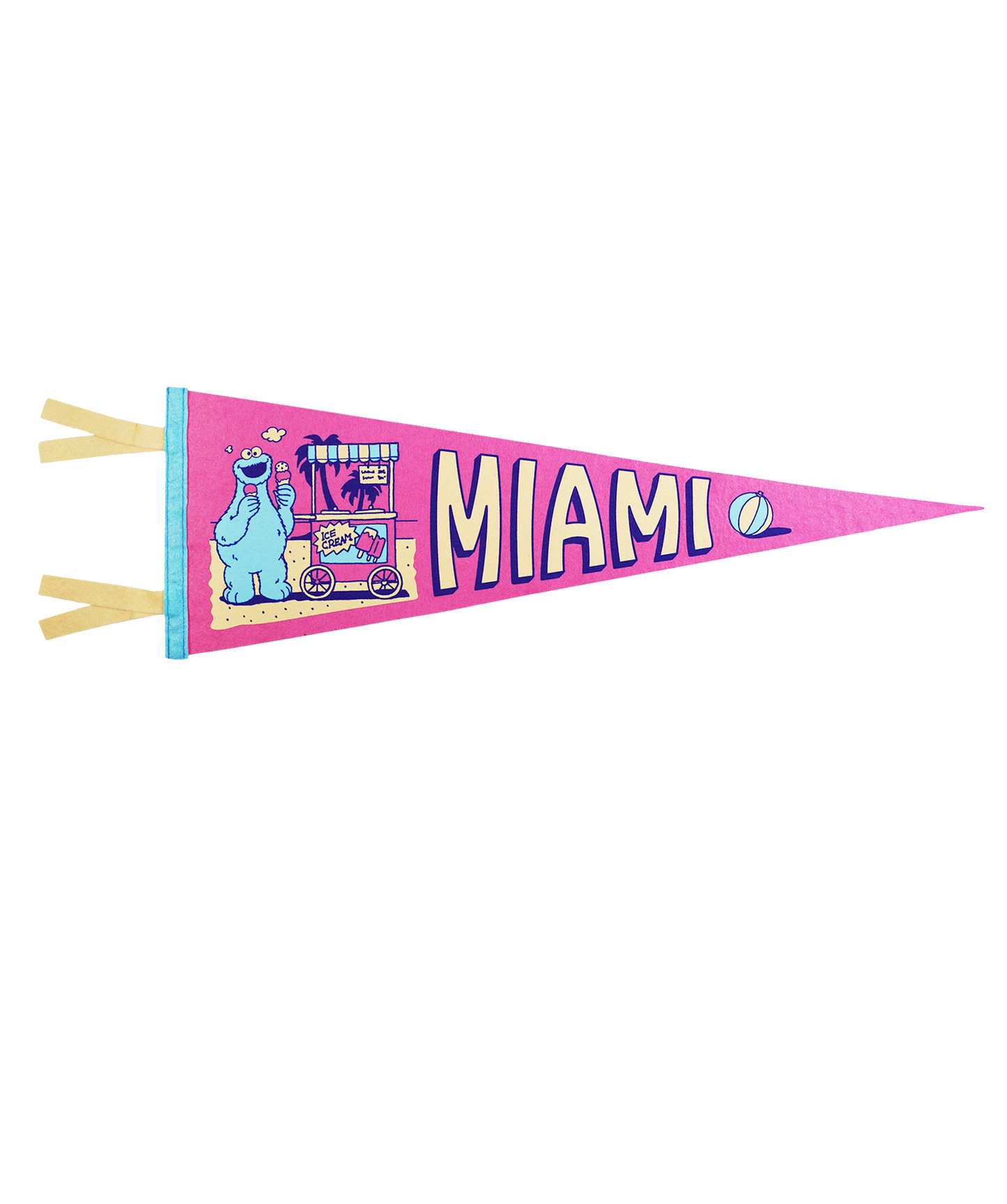Cookie Monster Miami Pennant • Sesame Street x Oxford Pennant