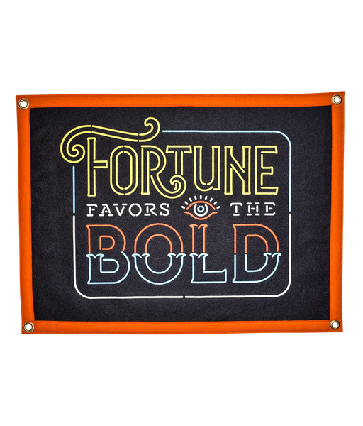 Fortune Favors The Bold Camp Flag • Holy Smokes x Oxford Pennant