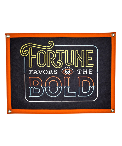 Fortune Favors The Bold Camp Flag • Holy Smokes x Oxford Pennant