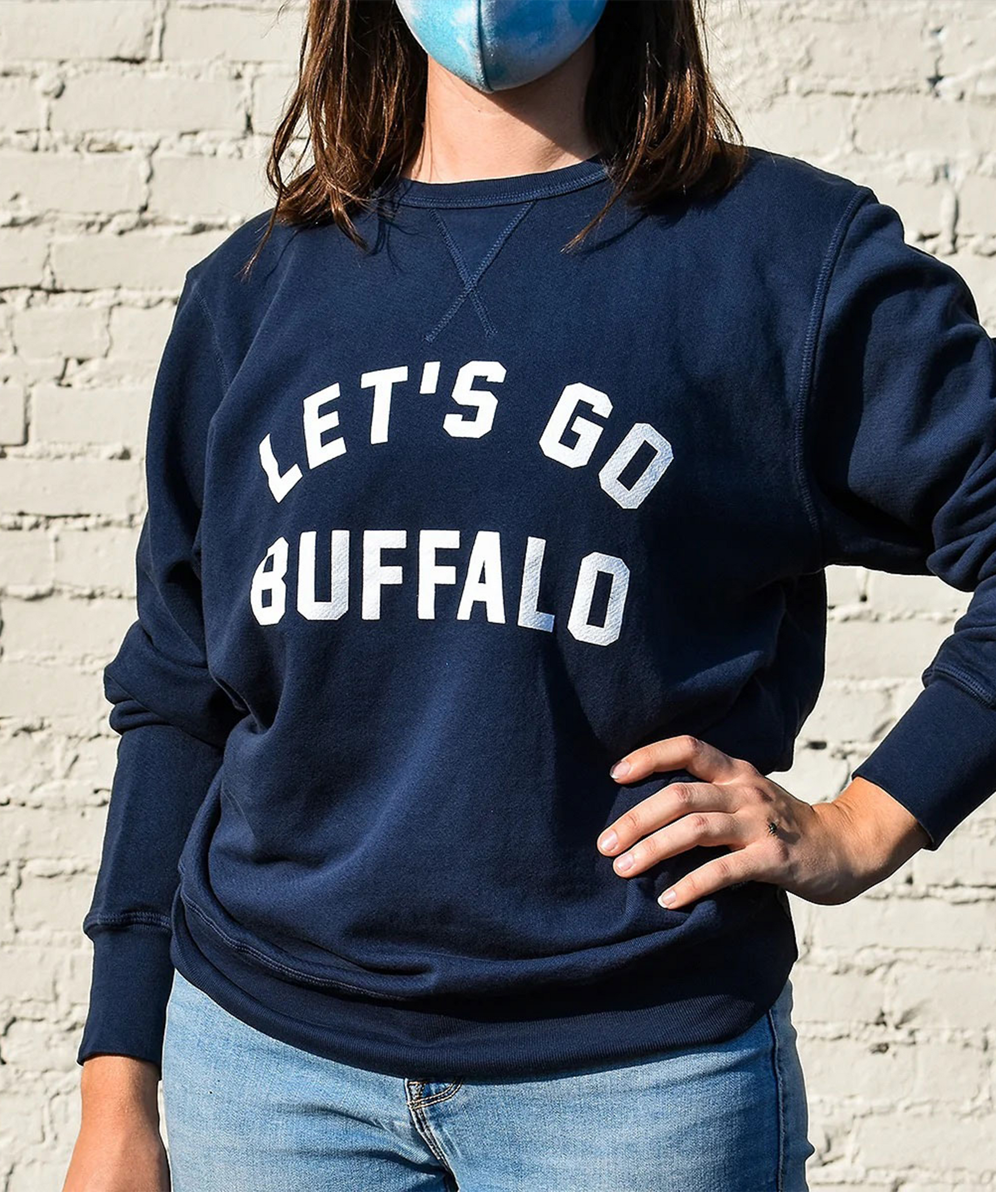 Let's Go Buffalo Crew Neck Sweatshirt | Oxford Pennant