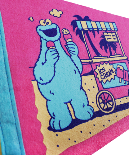 Cookie Monster Miami Pennant • Sesame Street x Oxford Pennant