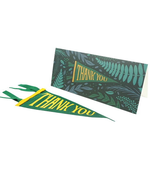 Thank You - Greeting Card & Matching Mini Pennant