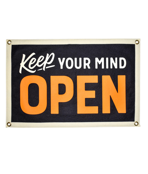 Keep Your Mind Open Camp Flag • Holy Smokes x Oxford Pennant
