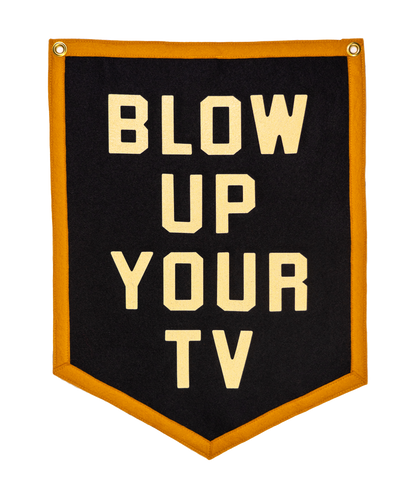 Blow Up Your TV Camp Flag • John Prine x Oxford Pennant