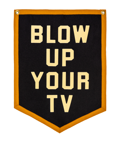 Blow Up Your TV Camp Flag • John Prine x Oxford Pennant