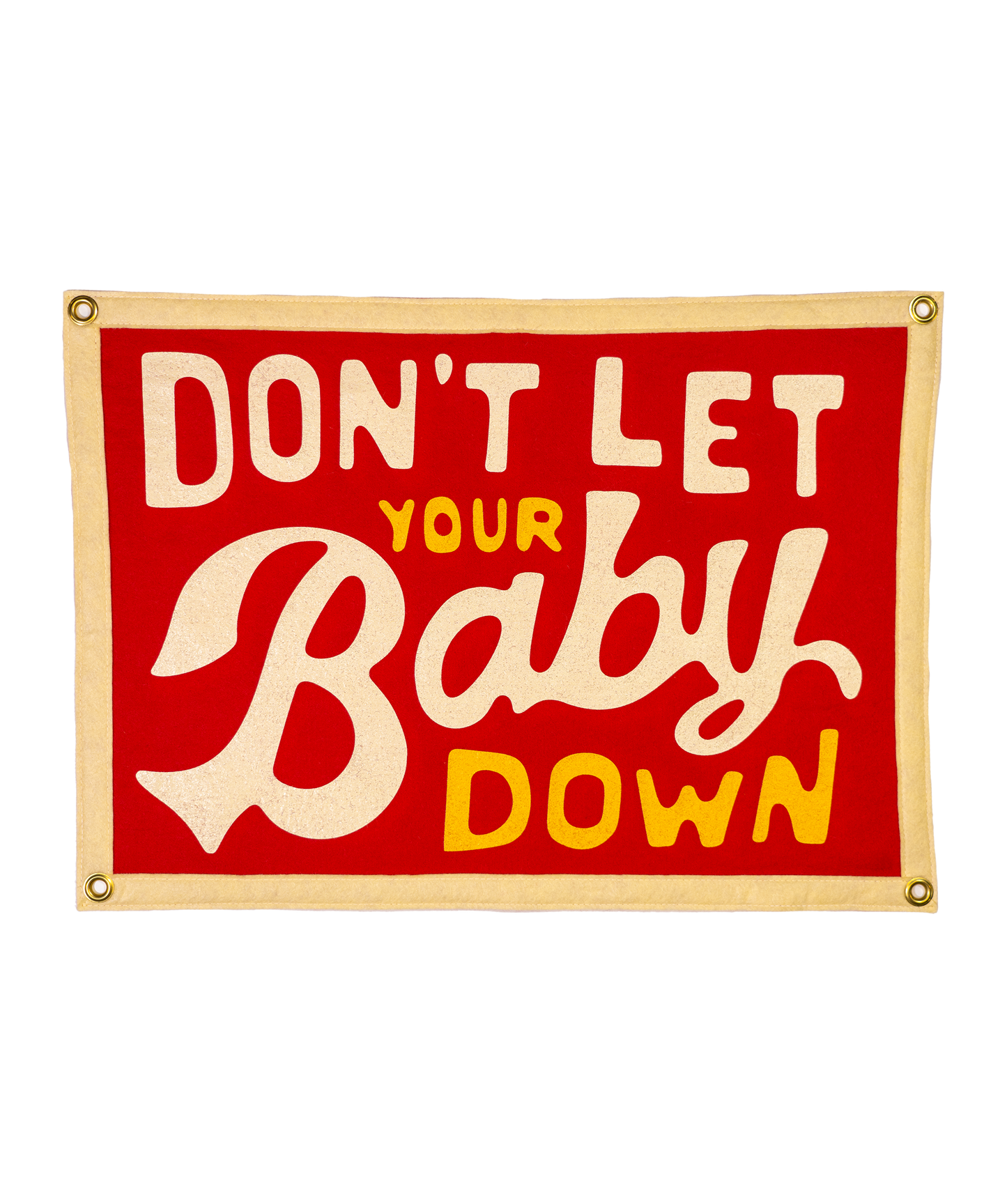 Don't Let Your Baby Down Camp Flag • John Prine x Oxford Pennant