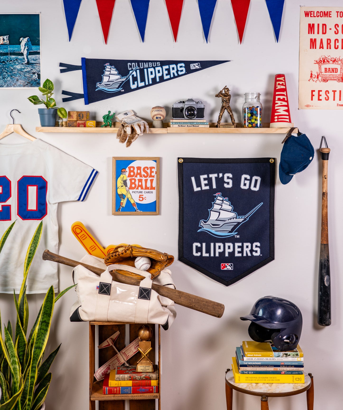 Let's Go Clippers Camp Flag • MiLB x Oxford Pennant