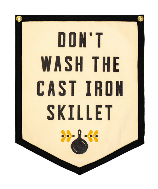 Don't Wash The Cast Iron Skillet Camp Flag • Jason Isbell x Oxford Pennant