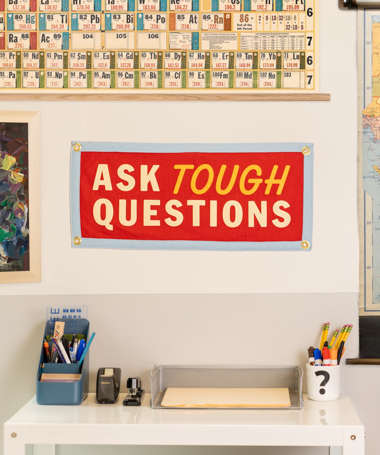 Ask Tough Questions Camp Flag