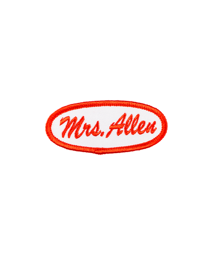 Mrs. Allen Embroidered Patch