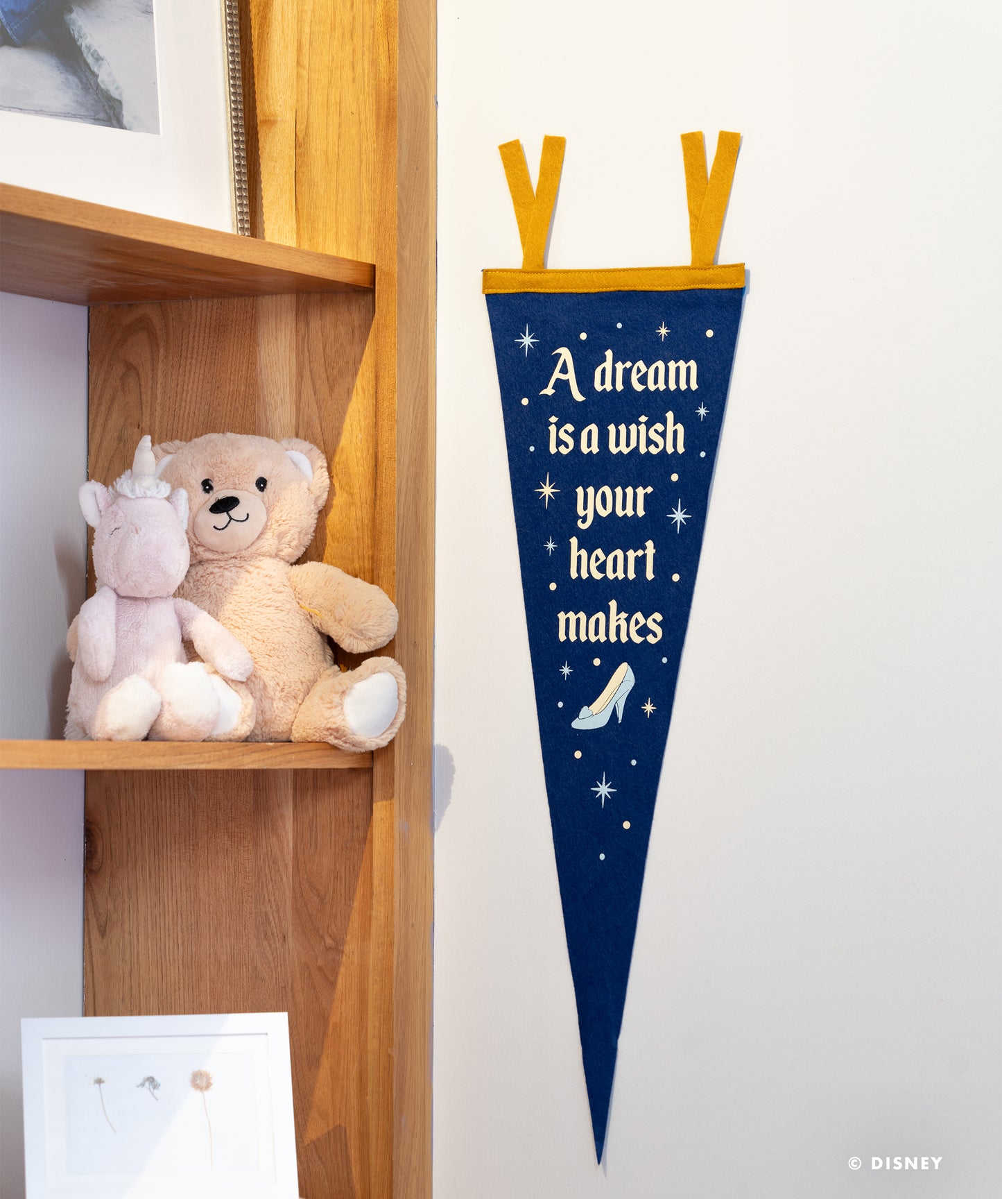 A Dream Is A Wish Your Heart Makes Disney Princess Pennant