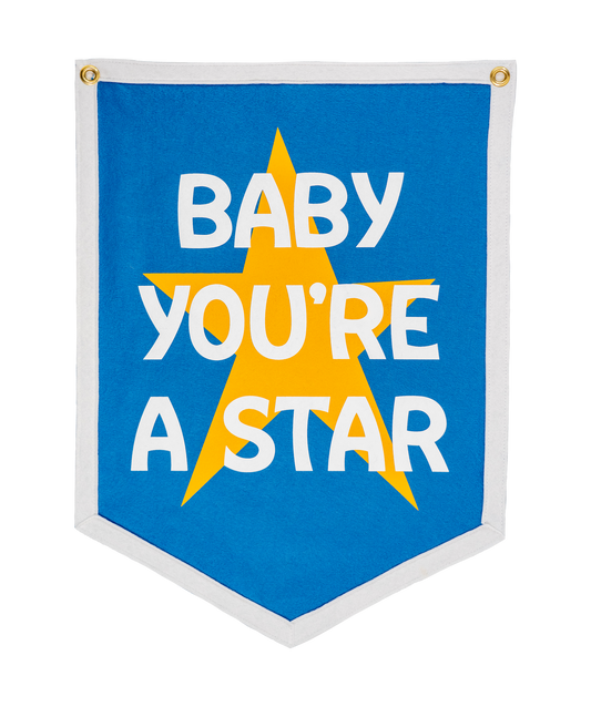 Baby You're A Star Camp Flag