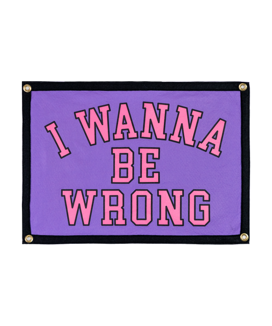 I Wanna Be Wrong Camp Flag • Jeff Rosenstock x Oxford Pennant