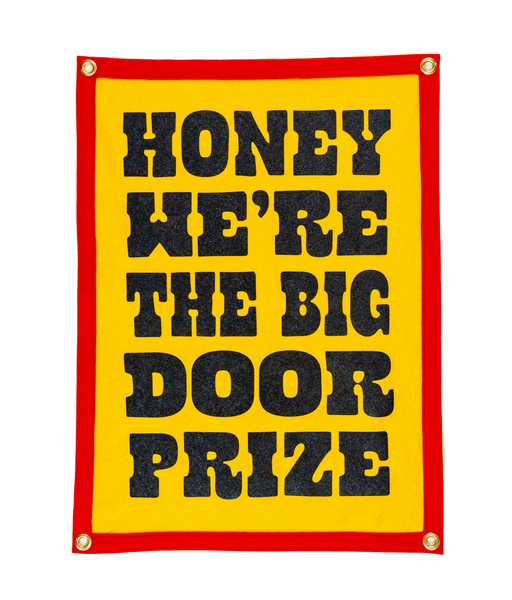 We're The Big Door Prize Camp Flag • John Prine x Oxford Pennant