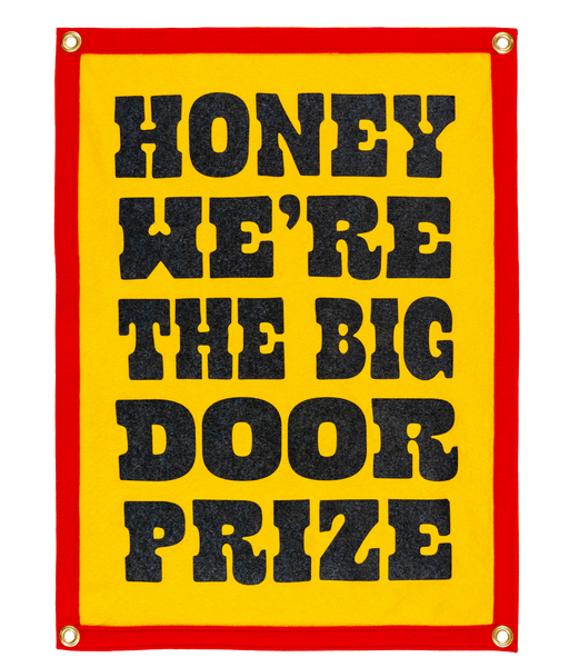 We're The Big Door Prize Camp Flag • John Prine x Oxford Pennant