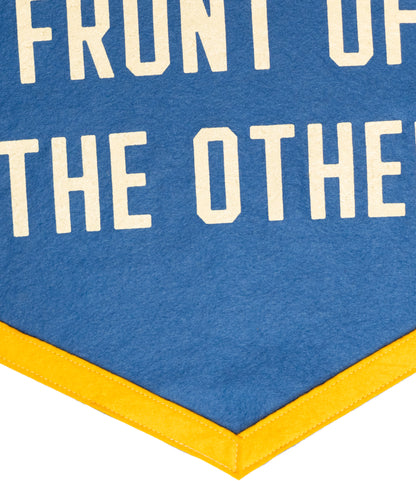 Keep One Foot In Front Of The Other Camp Flag • Lucius x Oxford Pennant