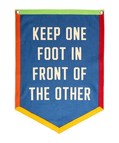 Keep One Foot In Front Of The Other Camp Flag • Lucius x Oxford Pennant