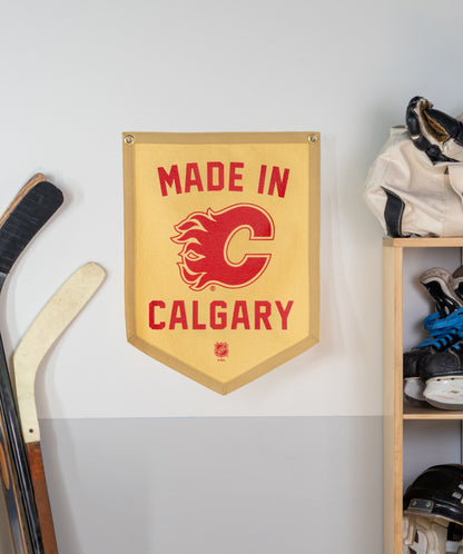 Made In Calgary: Calgary Flames Camp Flag • NHL x Oxford Pennant