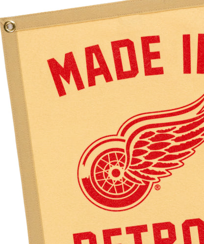 Made In Detroit: Detroit Red Wings Camp Flag • NHL x Oxford Pennant