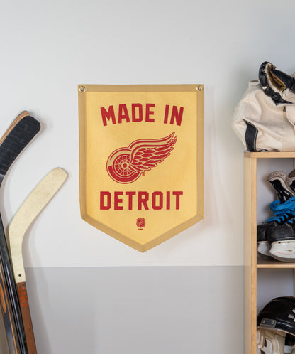 Made In Detroit: Detroit Red Wings Camp Flag • NHL x Oxford Pennant