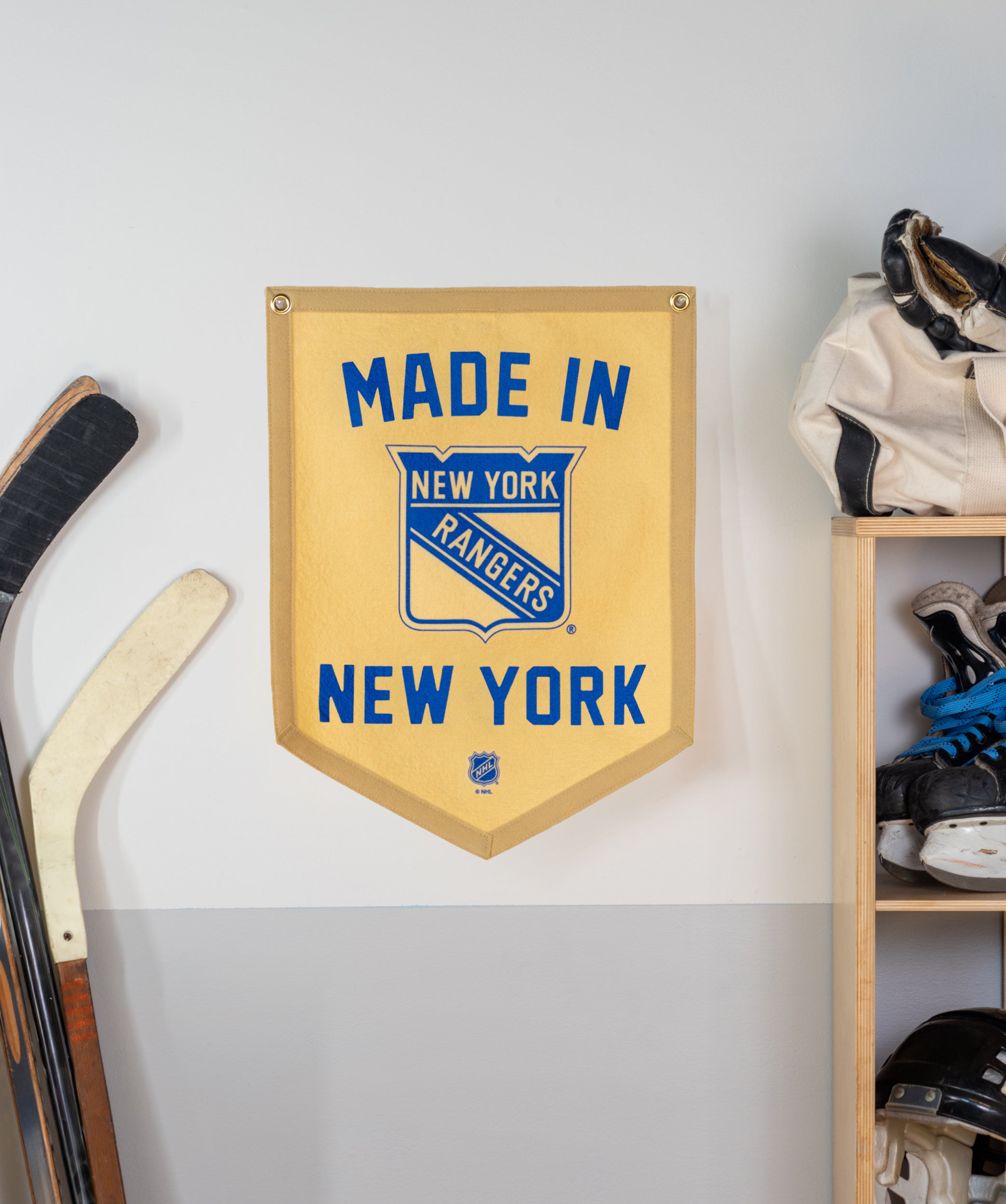 Made In New York: New York Rangers Camp Flag • NHL x Oxford Pennant