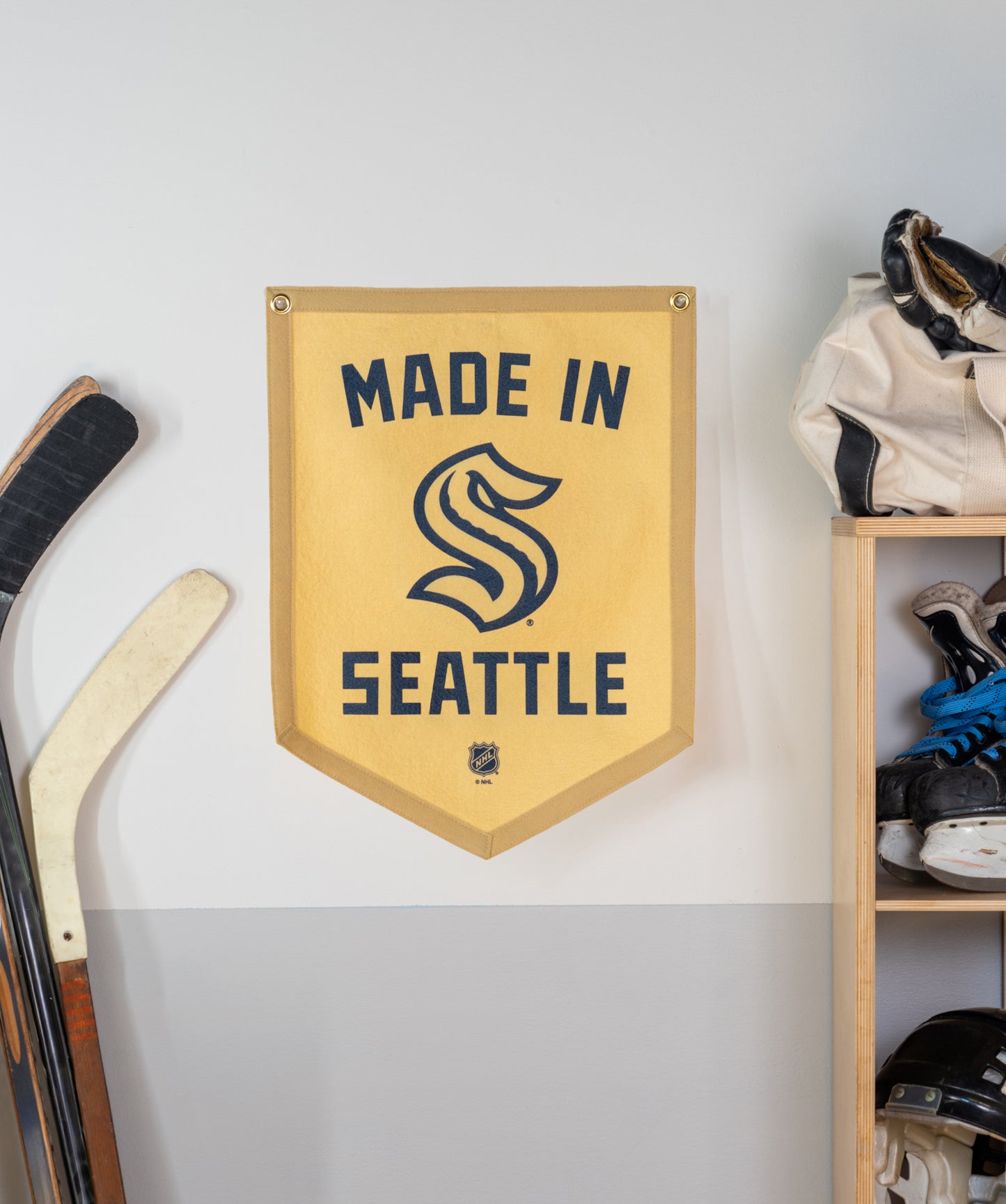 Made In Seattle: Seattle Kraken Camp Flag • NHL x Oxford Pennant