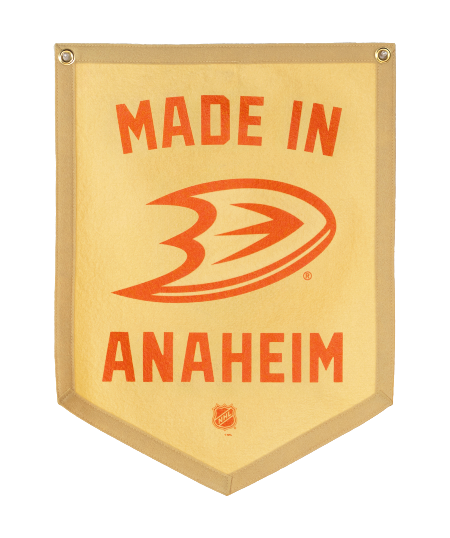 Made In Anaheim: Anaheim Ducks Camp Flag • NHL® x Oxford Pennant