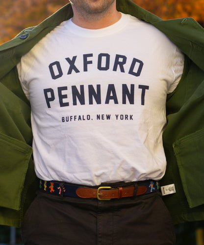 Oxford Pennant White Shop Tee