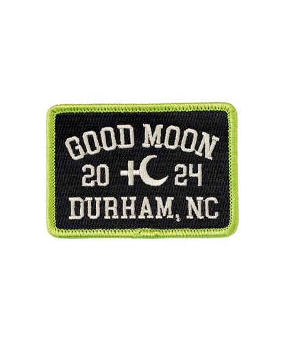 Good Moon 2024 Durham NC Embroidered Patch • Sylvan Esso x Oxford Pennant