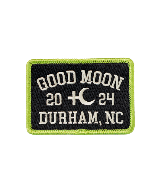 Good Moon 2024 Durham NC Embroidered Patch • Sylvan Esso x Oxford Pennant