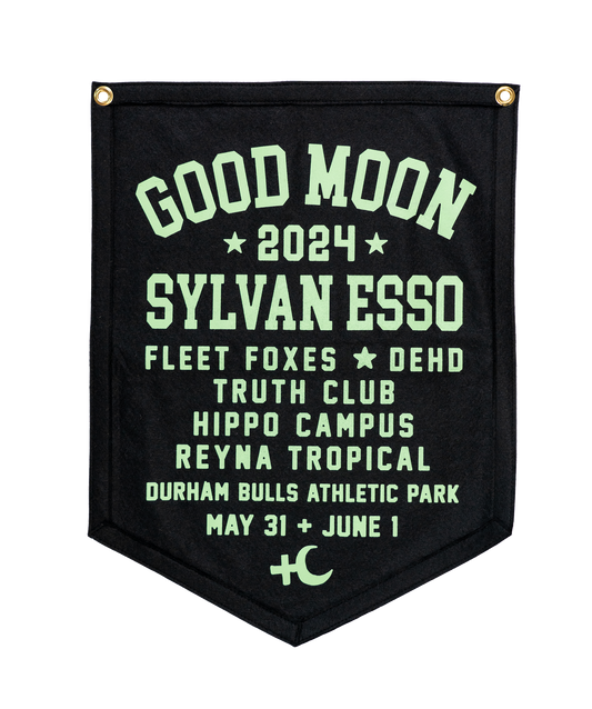 PRESALE: Good Moon 2024 Camp Flag • Sylvan Esso x Oxford Pennant