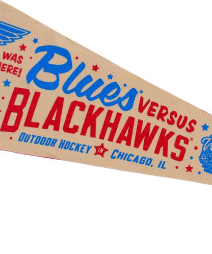 NHL Winter Classic® I Was There! St Louis Blues Versus Chicago Blackhawks Pennant • NHL x Oxford Pennant