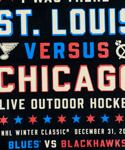 NHL Winter Classic® St Louis Blues Versus Chicago Blackhawks Camp Flag • NHL x Oxford Pennant