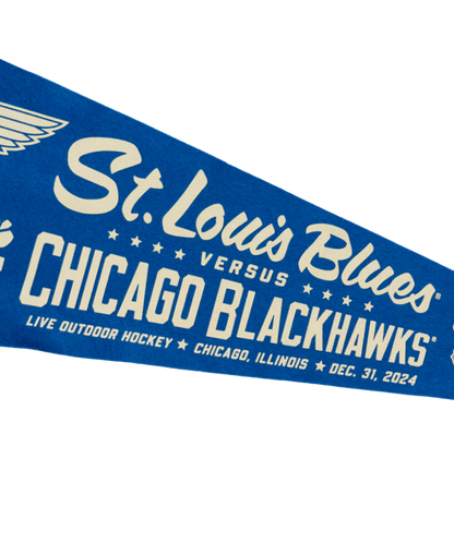 NHL Winter Classic® St Louis Blues Versus Chicago Blackhawks Pennant • NHL x Oxford Pennant