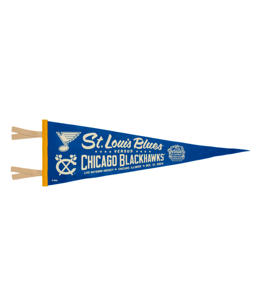 NHL Winter Classic® St Louis Blues Versus Chicago Blackhawks Pennant • NHL x Oxford Pennant