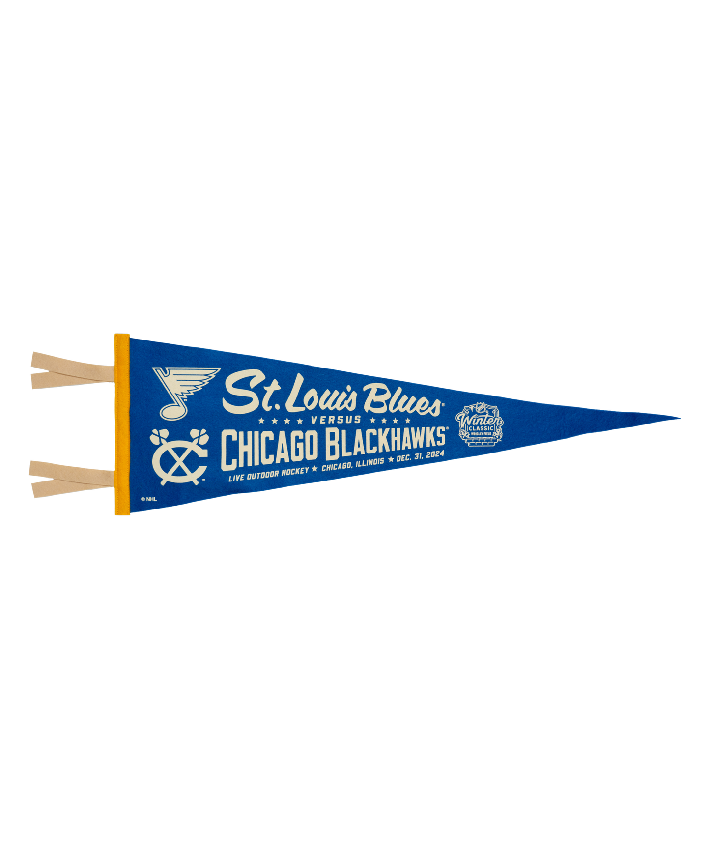 NHL Winter Classic® St Louis Blues Versus Chicago Blackhawks Pennant • NHL x Oxford Pennant