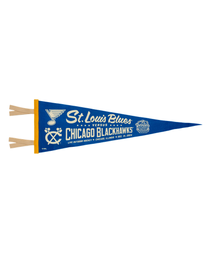 NHL Winter Classic® St Louis Blues Versus Chicago Blackhawks Pennant • NHL x Oxford Pennant