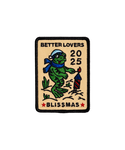Better Lovers Blissmas 2025 Frog Embroidered Patch • Better Lovers x Oxford Pennant