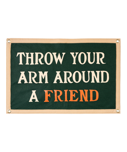 Throw Your Arm Around A Friend Camp Flag • Billy Strings x Oxford Pennant