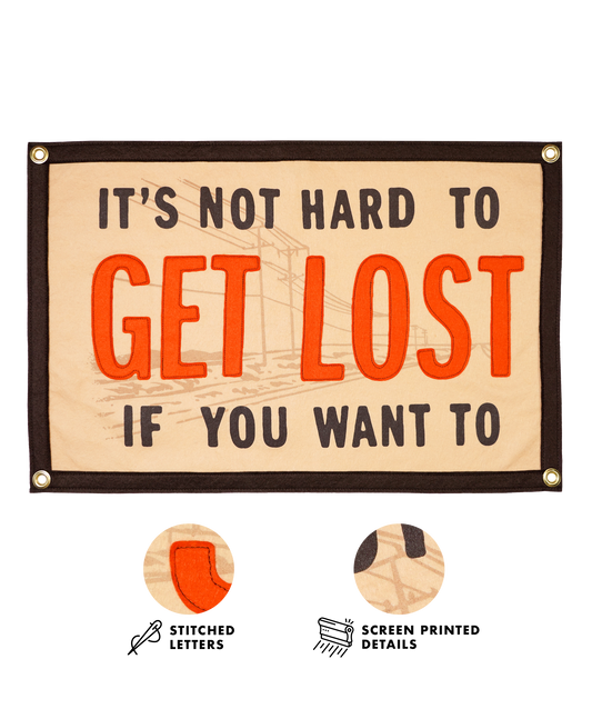 It's Not Hard to Get Lost Banner • Billy Strings x Oxford Pennant