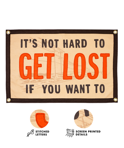 It's Not Hard to Get Lost Banner • Billy Strings x Oxford Pennant