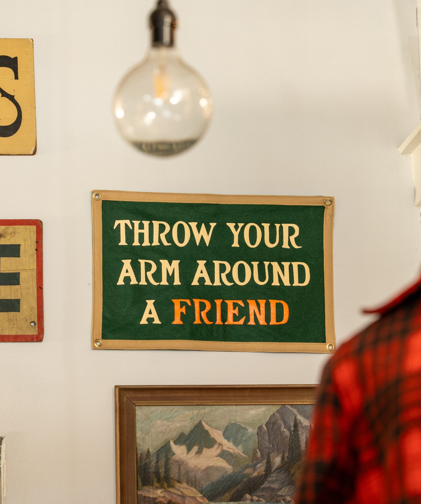 Throw Your Arm Around A Friend Camp Flag • Billy Strings x Oxford Pennant