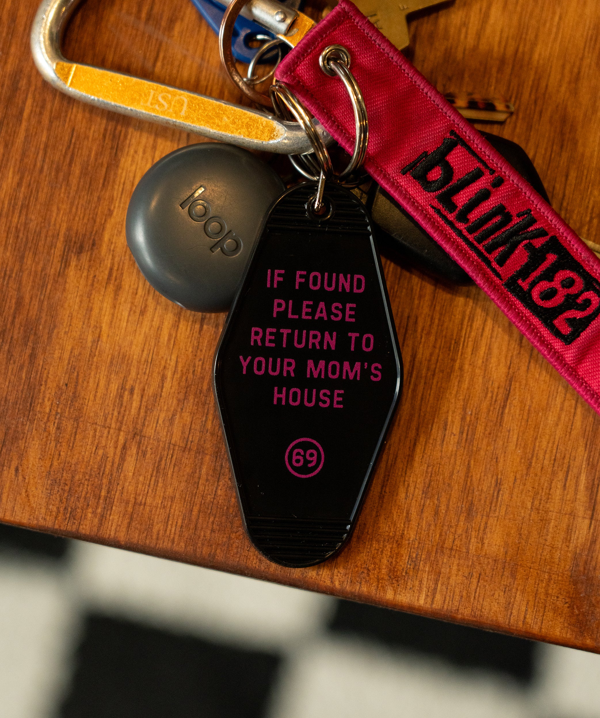 Your Mom's House Motel Keychain | Blink-182 x Oxford Pennant