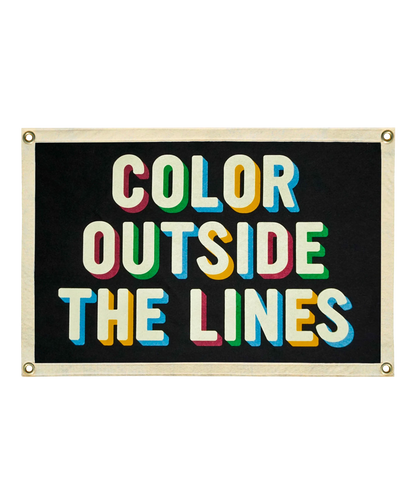 Color Outside The Lines Camp Flag