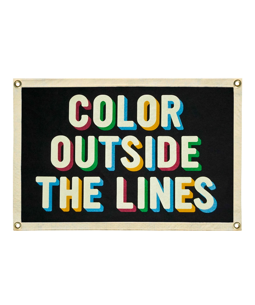 Color Outside The Lines Camp Flag | Oxford Pennant
