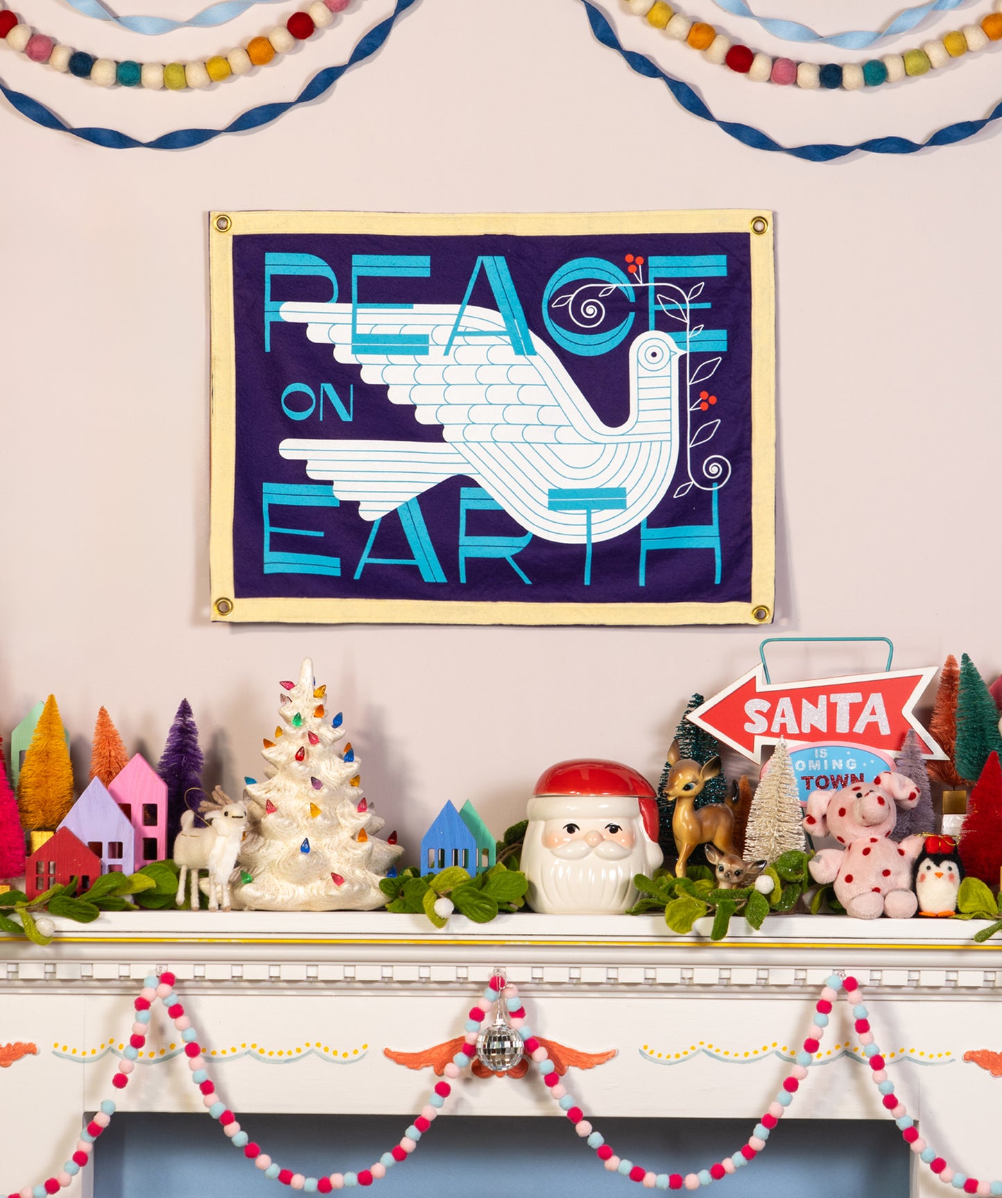 Peace On Earth Camp Flag • Invisible Creature x Oxford Pennant