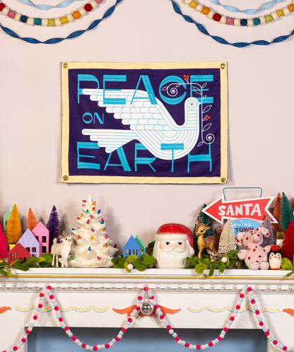 Peace On Earth Camp Flag • Invisible Creature x Oxford Pennant