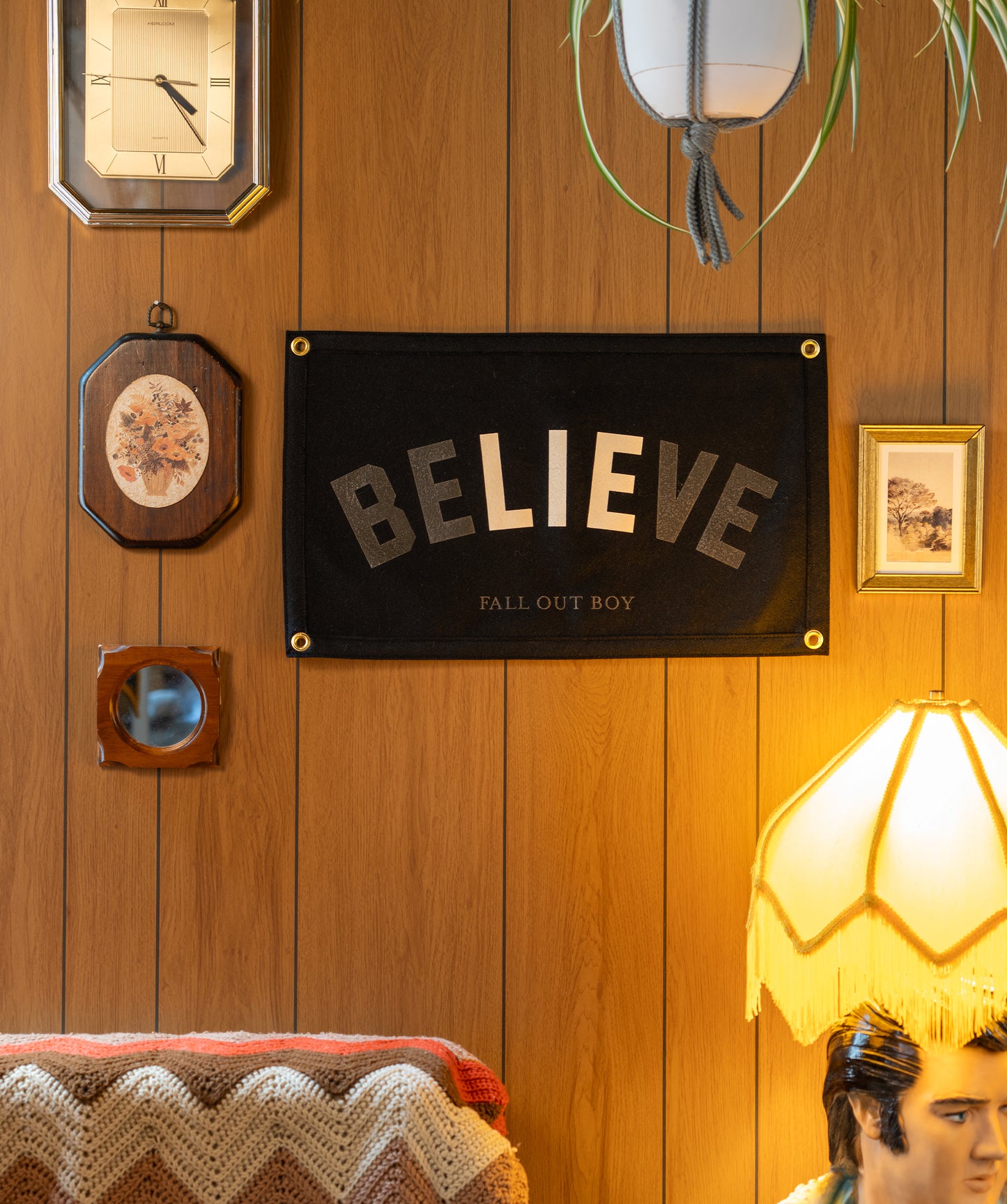 The Best Part of Believe Is The Lie Camp Flag • Fall Out Boy x Oxford Pennant
