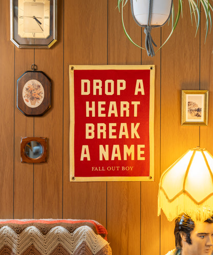 Drop A Heart Break A Name Camp Flag • Fall Out Boy x Oxford Pennant