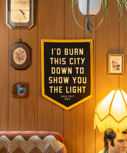 Burn This City Down Camp Flag • Fall Out Boy x Oxford Pennant